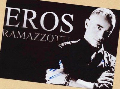 Eros RAMAZZOTTI - TOP - Autogramm Foto + STAR Autogrammkarte - SIGNIERT - GRATIS