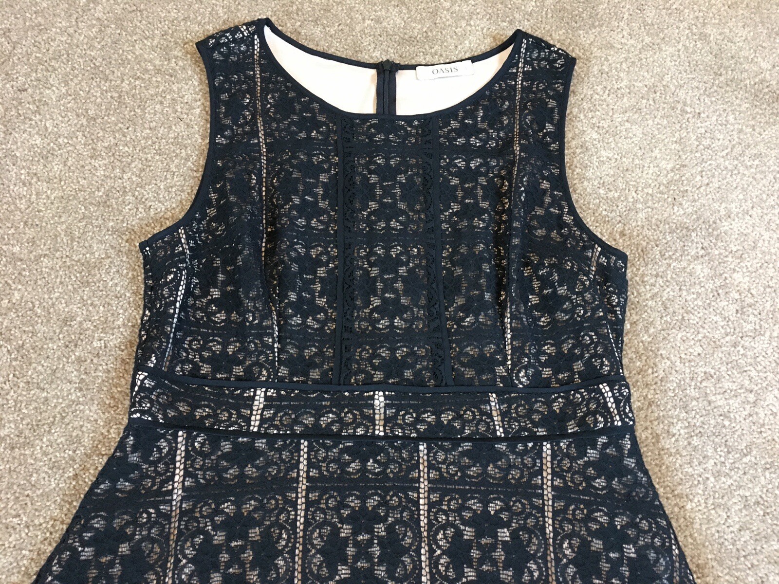 Sleeveless A Line Dress - Blue Oasis