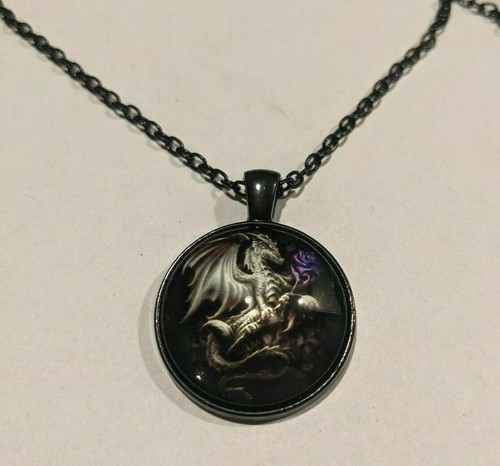 Multi Style Cabochon Glass Necklace New Animals Skull Butterfly Unisex - Picture 31 of 88