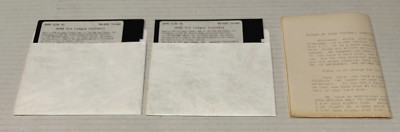 1986 APBA Pro League Football Game 2 Floppy Disks #1 & #2 IBM MS-DOS Version 1.7