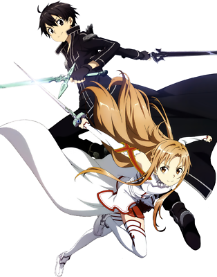 Kirito Asuna and Yui Sword Art Online Weatherproof Anime Sticker 6 Car  Decal