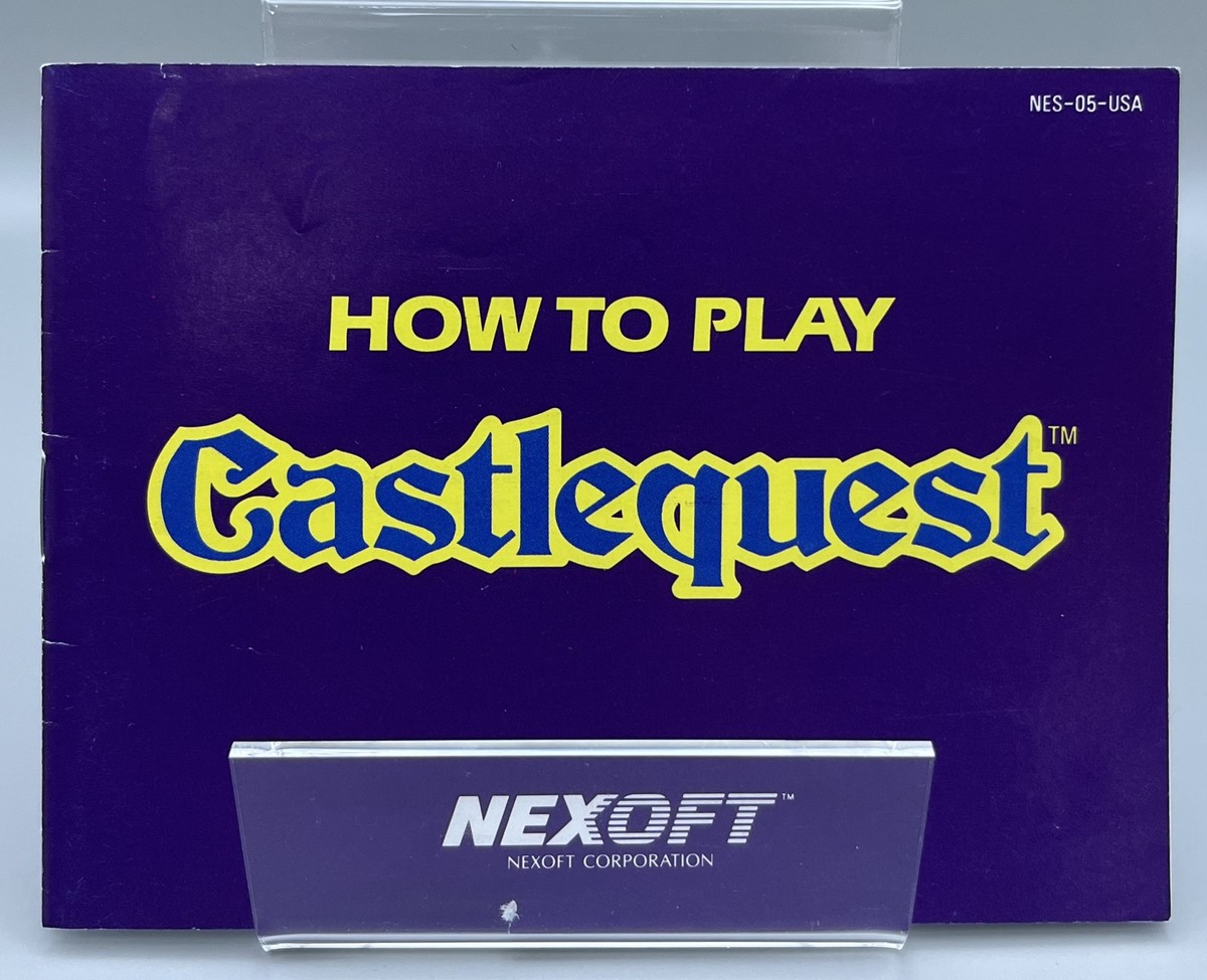 Castlequest (Nintendo NES, 1989) Map and Instruction Manual Only