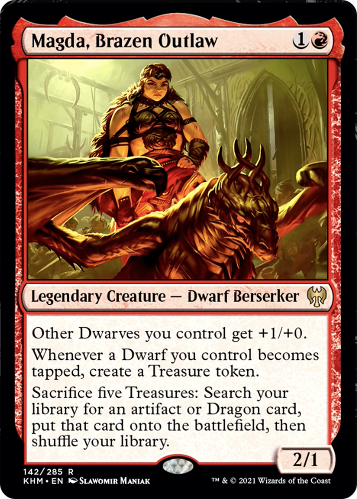 Magda Brazen Outlaw Kaldheim NM Red Rare MTG Magic the Gathering Card ABUGames