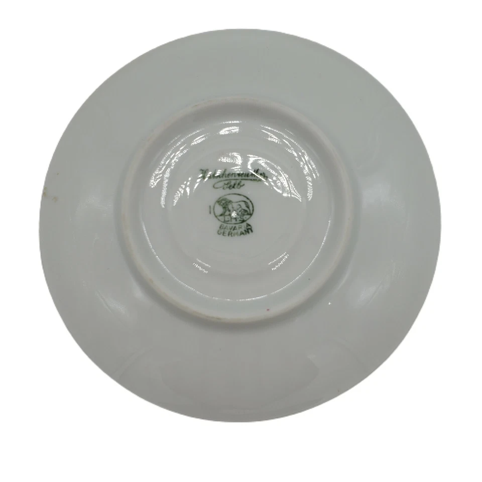 Platillo Hutschenreuther Nobleese de pera y flores 4,5 pulgadas borde dorado Alemania LHS Foto 3 de 3