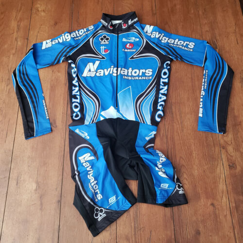 Maillot Cycliste Navigators Colnago Biemme - Bleu, Homme, Taille XL