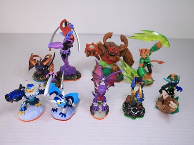 Activision Skylanders Action Figures Lot Of 10 Giant, Super, Trap, Ninjini, Good