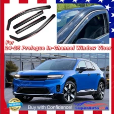 Fits Honda Prologue 24-25 Rain Sun Guards Vent Deflectors Tinted Window Visors