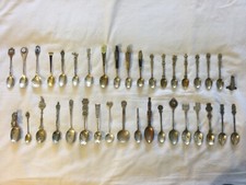 Antique commemorative silver spoons lot of 37