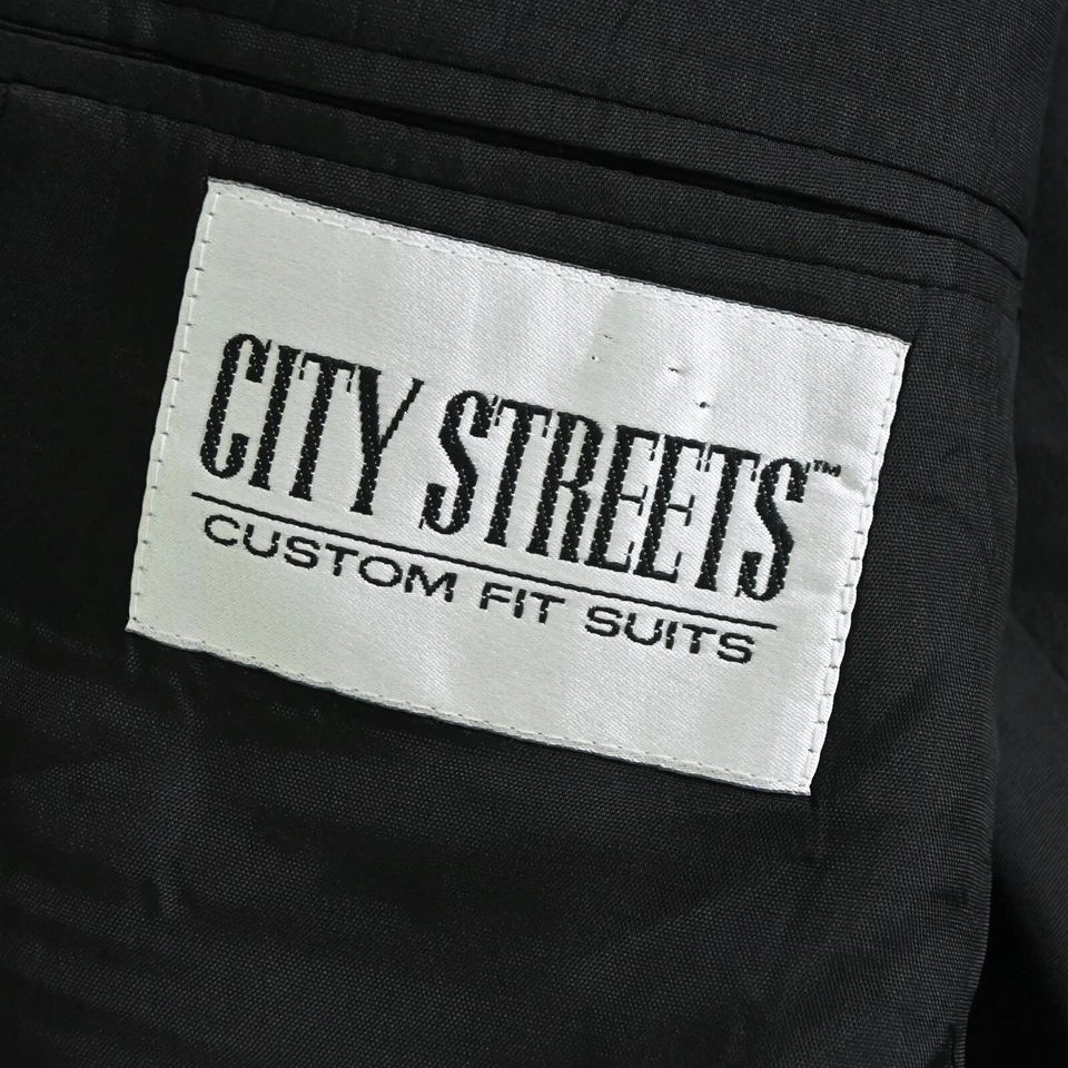 Винтажный мужской 42R твердого черной шерсти двубортный блейзер Sport пальто куртка - Изображение 4 из 4