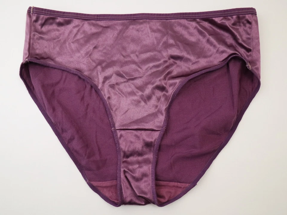 1 NUEVO Braguita Hipster Hanes Her Way De Colección Y2K Mediados de los años 00 Elastizada Satén MEDIANA Foto 2 de 4