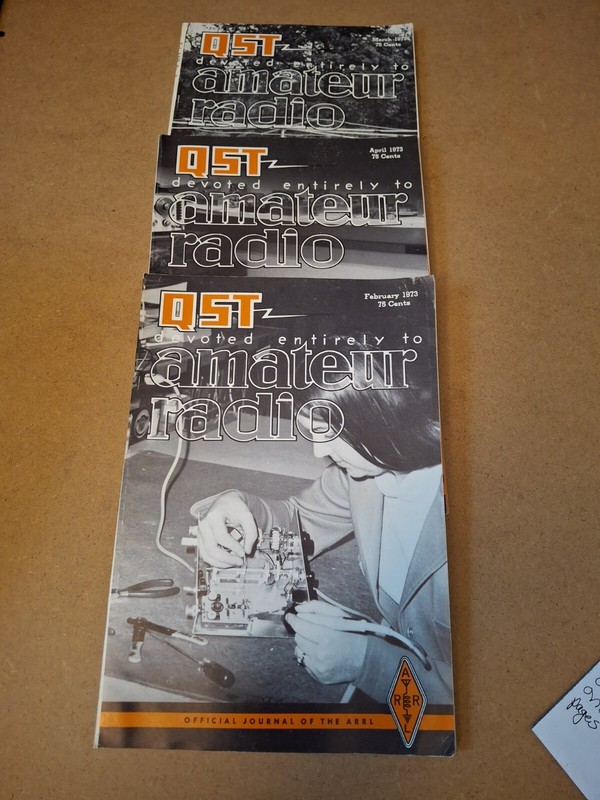 Vintage February March April 1973 QST Amateur Radio Magazine Lot
