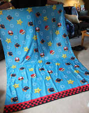 Nintendo Super Mario Bros Twin sheet set 1 fitted/2 flat sheets Toad Bomb Star