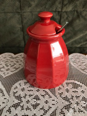 NEW 2006 Chantal Red Ceramic Condiment Jar