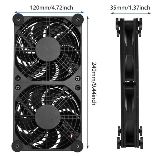 120mm USB Cooling Fan Quiet 5V Power Cooling Case Fan Replacement for Receiver - Picture 7 of 11