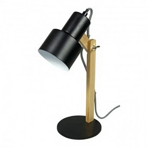 Lampada Lumetto da tavolo Black Legno/Metallo Puhlmann Desk con Interruttore, fotografia 6 di 7