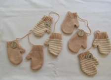 MITTEN Ornament NEW ~ Ragon House Christmas primitive style 4" knitted 4pc NEW