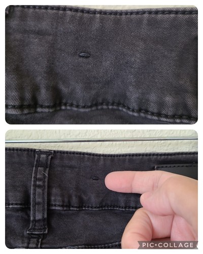 Pantalones de mezclilla Chevignon Rusty negros altos 8 motociclistas reforzados rodilla ajustados logotipo motocicleta - Imagen 5 de 12