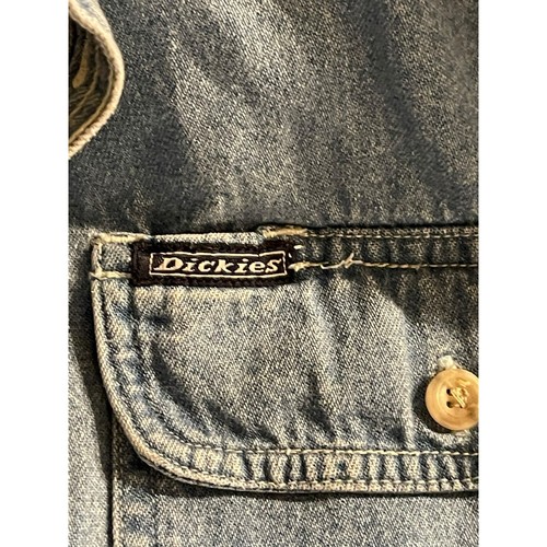 Dickies Long-Sleeve Denim Button Down Shirt Size Large - 第 5/6 張圖片