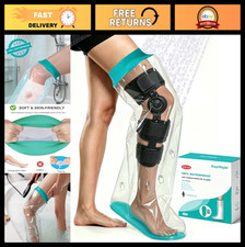 Waterproof Shower Leg Cast Cover with Non-Slip Bottom - Durable  Reusable