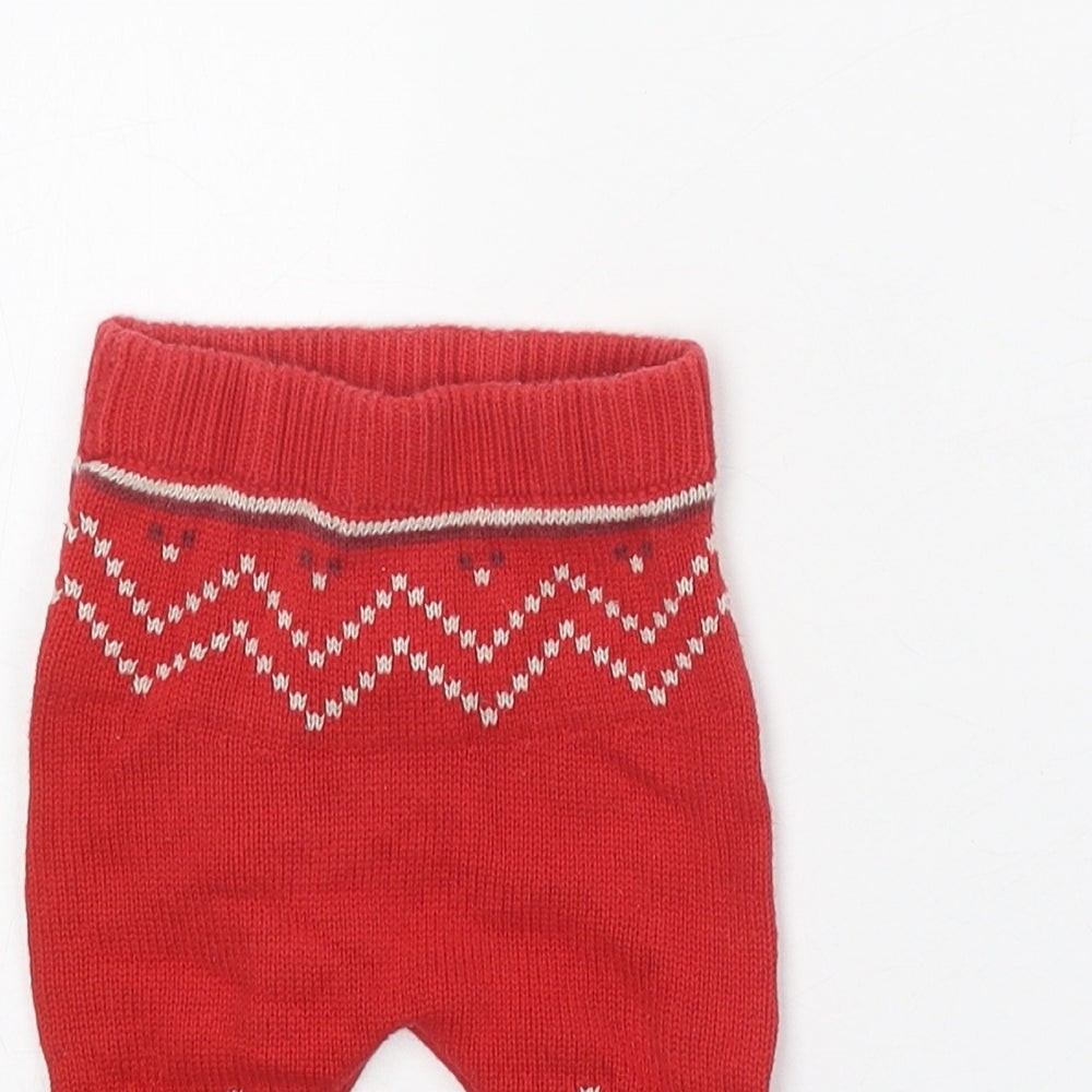 Baby UK Size 0-3 Months NEXT  Jogger Red Leggings image 3