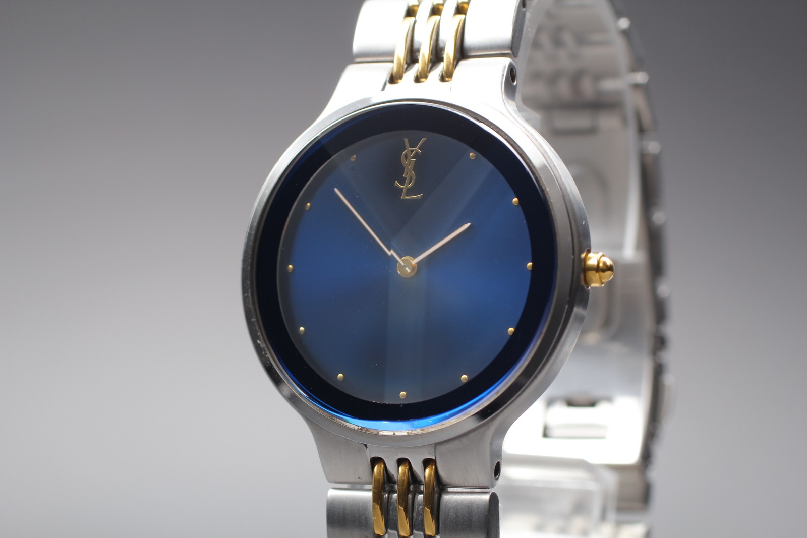 [Quasi Come Nuovo] Orologio Donna Yves Saint Laurent 5421 H10031Y Vetro Taglio Blu Quarzo