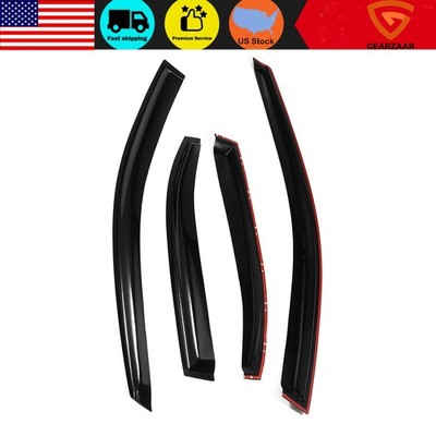 Rain Guards For Acura TSX 04-08 Black 4x Out-Channel Tape-on 4pcs