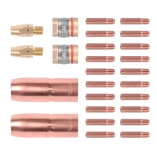 26PCS MIG Welding Torch Kit Acc 0.9mm Tip Nozzle Diffuser for Miller M-25/M-40