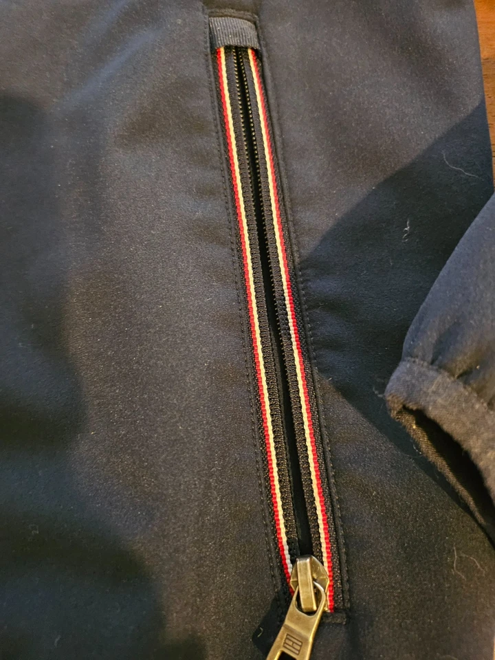 Vintage Tommy Hilfiger Jacket Adult S Navy Full Zip Pockets Sleeve patch - Image 4 of 4