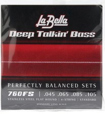 La Bella 760FS Deep Talkin' Bass Flatwound Bass Strings - Standard