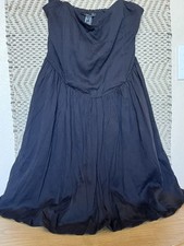 Forever 21 strapless dress cocktail black size LBD Ruched Back NYE