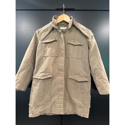 Stella McCartney Kids Khaki Cotton Utility Field Jacket with Hood Size 10 Years
