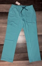 FIGS NURSE CAIRO STRAIGHT LEG LAGOON ZIP FLY SCRUB PANTS MENS LARGE TALL NWT