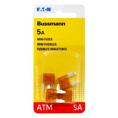 Bussmann BP/ATM-5-RP Mini-Blade Fuse 5 Amp Pack of 5