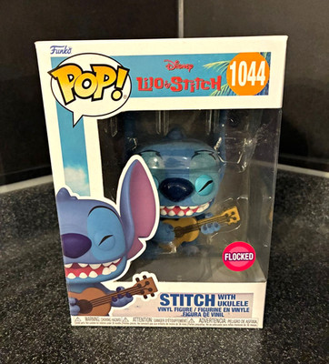 Funko Pop! Disney Lilo & Stitch Stitch with Ukulele #1044 beflockt Vinylfigur