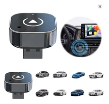Wireless CarPlay & Android Auto Adapter 2-in-1 USB Dongle for Wired Cars