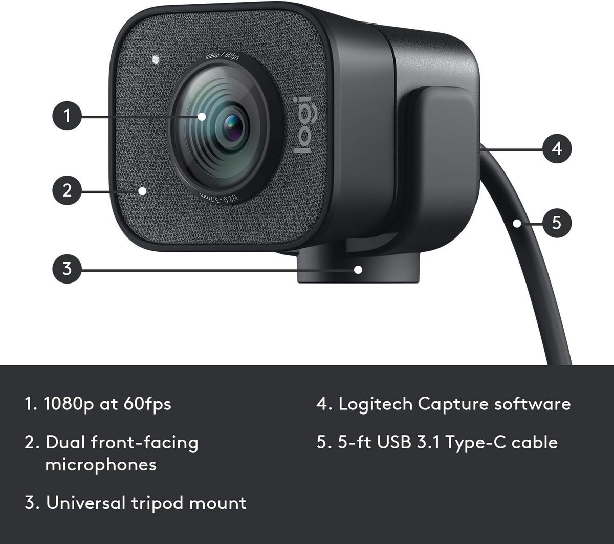 STREAMCAMPLUS WEBCAM GRAPHITE 097855153210 97855153210| eBay