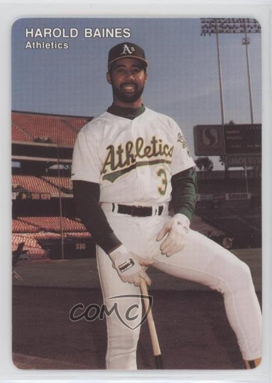 1991 Mother's Cookies Oakland Athletics Harold Baines #14 HOF 0f6k