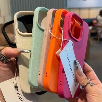 Weiche stoßfeste Litschi Muster Hülle für iPhone 17 16 15 14 13 12 11 Pro Max UK