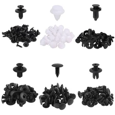 Automotive Nylon Clip Trim Push Pin Rivet Bumper Door Panel Retainer Kit 100 Pcs