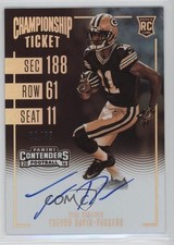 2016 Contenders Rookie RPS Championship Ticket Sepia 61/99 Trevor Davis Auto 8p8