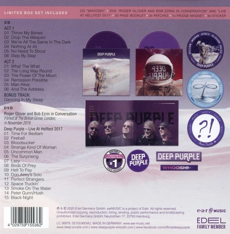 Deep Purple: Whoosh! (Limited Hattrick Edition) (Box Set) - earMUSIC - (CD / W - Bild 2 von 2
