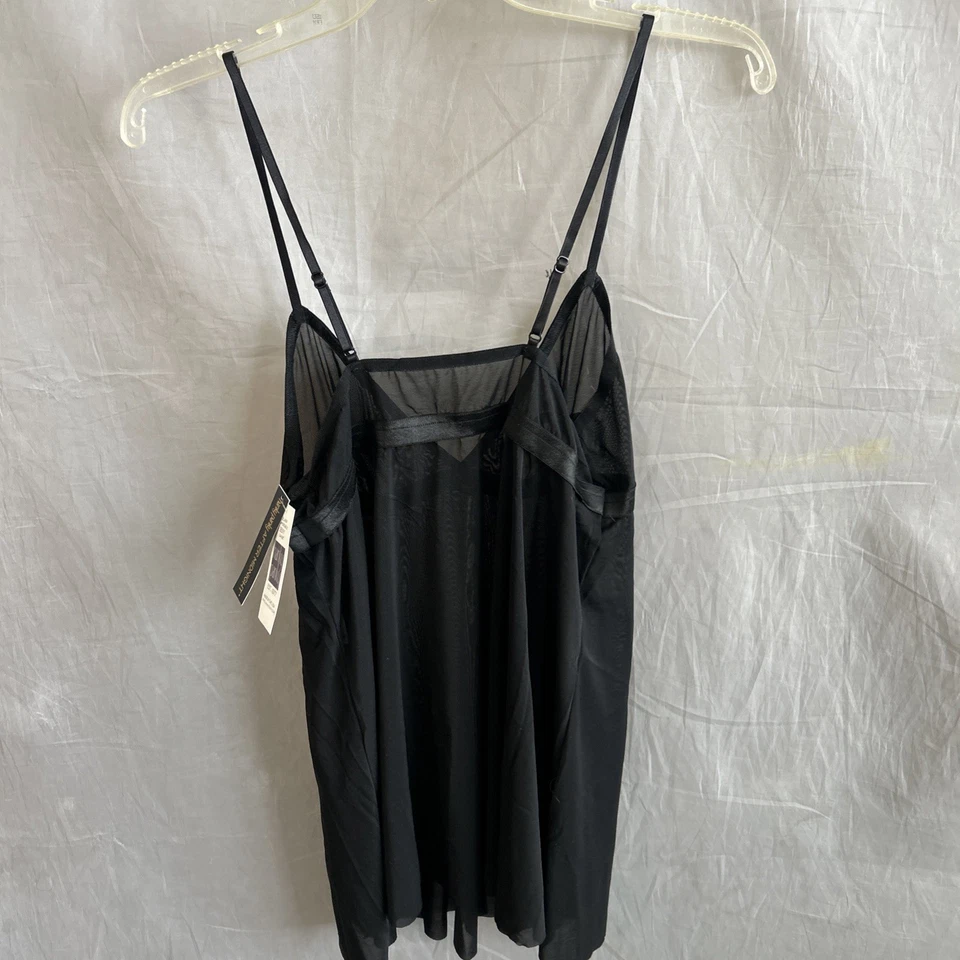 Vestido de noche Hanky Pankey negro lencería transparente para mujer Foto 3 de 3