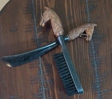 Vintage Horse Head Brush and Shoe Horn Set