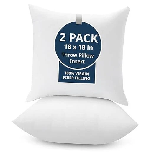 18 x 18 Throw Pillow Insert - Pack of 2 White, Down 18" x 18" 01: White