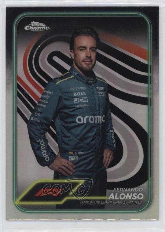 2024 Topps Chrome Formula 1 F1 Drivers Refractor Fernando Alonso #11 1m01