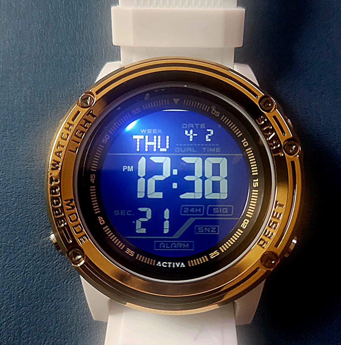 Activa Voyager of Time X Invicta Digital Watch 52mm White Gold