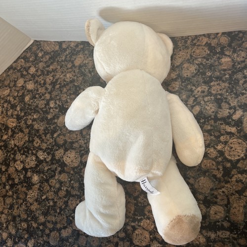 Peluche Harrods Il Mio Primo Orsacchiotto Crema Bottone Verde Peluche Coccola Giocattolo 35cm - Foto 6 di 6