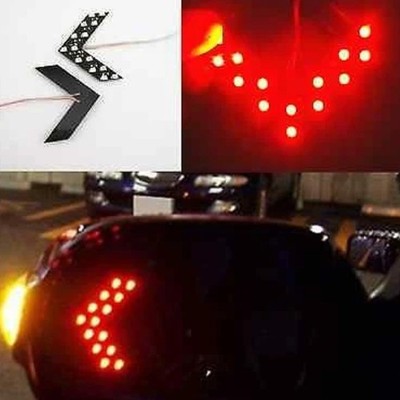 2 Pcs Red Arrow Indicator 14SMD LED Car Side Mirror Turn Signal Light For BMW