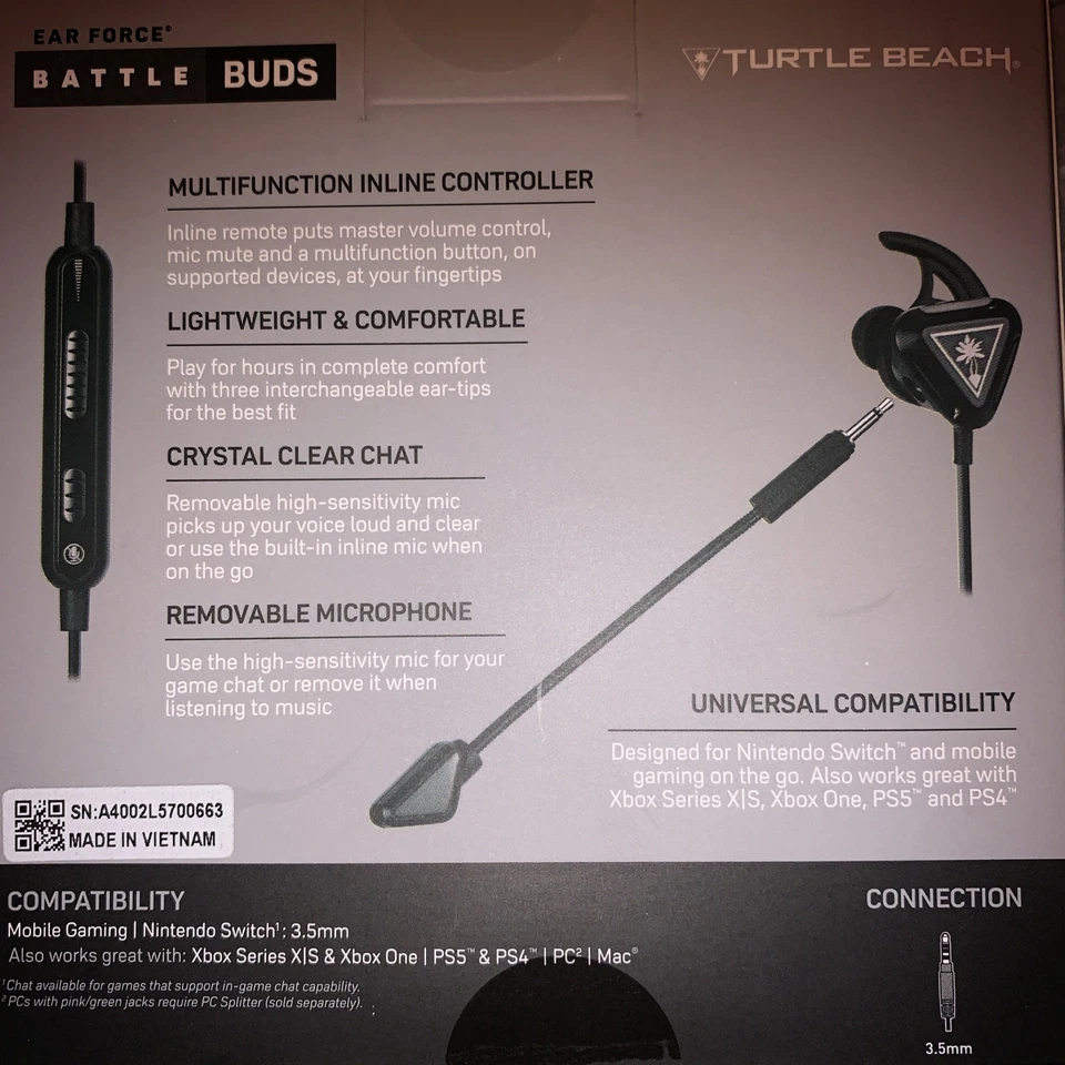 Turtle Beach Battle Buds In-Ear Gaming Headset - Image 2 of 2