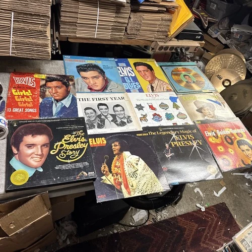Lot 11 Elvis Presley LP Records christmas, Country, box set, Loving you,GI Blues